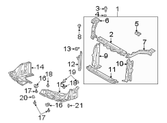 Diagram RADIATOR SUPPORT. for your 2015 TOYOTA Prius C