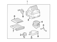 Diagram AIR CONDITIONER & HEATER. BLOWER MOTOR & FAN. for your 2004 TOYOTA ECHO