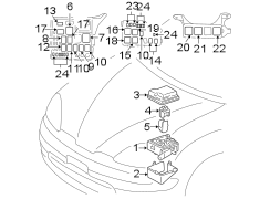 Diagram ELECTRICAL COMPONENTS. for your 1998 TOYOTA AVALON