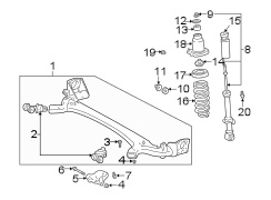 Diagram REAR SUSPENSION. SUSPENSION COMPONENTS. for your 2011 TOYOTA COROLLA S Sedan