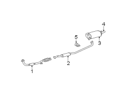 Diagram EXHAUST SYSTEM. EXHAUST COMPONENTS. for your 2004 TOYOTA CAMRY