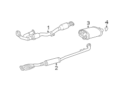 Diagram EXHAUST SYSTEM. EXHAUST COMPONENTS. for your 2004 TOYOTA CAMRY