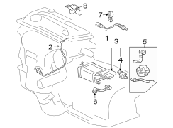 Diagram EMISSION SYSTEM. EMISSION COMPONENTS. for your 2017 TOYOTA PRIUS