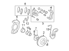 Diagram FRONT SUSPENSION. BRAKE COMPONENTS. for your TOYOTA SIENNA