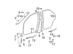 Diagram PILLARS. ROCKER & FLOOR. INTERIOR TRIM. for your 2006 TOYOTA AVALON XL