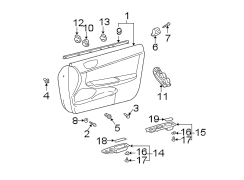 Diagram FRONT DOOR. INTERIOR TRIM. for your 1983 TOYOTA PICKUP