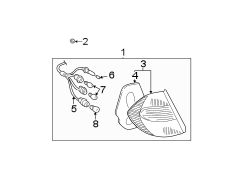 Image of Tail Light Assembly (Rear) image for your 2021 Toyota Tacoma   