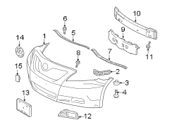 Diagram FRONT BUMPER & GRILLE. BUMPER & COMPONENTS. for your TOYOTA CAMRY