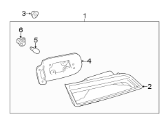 Image of Back Up Light Assembly (Right, Rear) image for your 2007 Toyota Tacoma 4.0L V6 A/T RWD Base Extended Cab Pickup Fleetside 