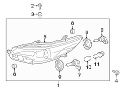 Image of Headlight. (Left). A Headlight. A. image for your 2021 Toyota Prius   