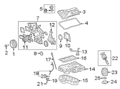 Diagram ENGINE / TRANSAXLE. ENGINE PARTS. for your 2017 TOYOTA CAMRY