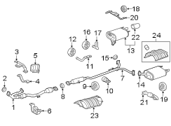 Diagram EXHAUST SYSTEM. EXHAUST COMPONENTS. for your 1989 TOYOTA CAMRY