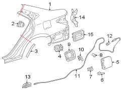 Diagram QUARTER PANEL & COMPONENTS. for your TOYOTA RAV 4 LE