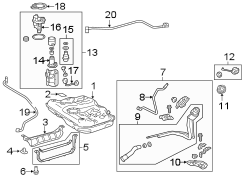 Diagram FUEL SYSTEM COMPONENTS. for your 2016 TOYOTA LAND CRUISER