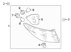 Diagram REAR LAMPS. TAIL LAMPS. for your TOYOTA CAMRY