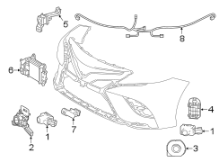 Image of Distance sensor. SENSOR ASSEMBLY, MILLIME. image for your 2020 Toyota Prius Prime   