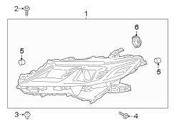 Image of Headlight. (Left). A Headlight. A. image for your 2023 Toyota Prius Prime   