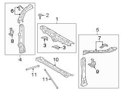 Image of Radiator Support Tie Bar (Upper) image for your 2011 Toyota Tacoma  Pre Runner Crew Cab Pickup Fleetside 