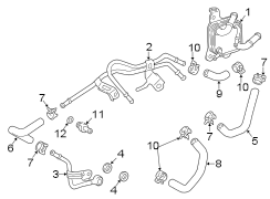 Image of Automatic Transmission Oil Cooler Hose image for your 2004 Toyota RAV4   