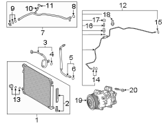 Image of A/C Refrigerant Suction Hose (Front) image for your 1994 Toyota Camry   