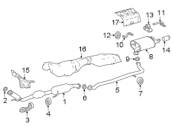 Diagram EXHAUST SYSTEM. EXHAUST COMPONENTS. for your TOYOTA CAMRY