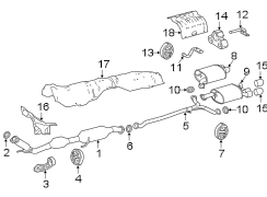 Image of Exhaust Muffler (Rear) image for your 2021 Toyota Camry  SE Nightshade Sedan 