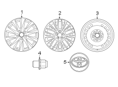 Image of Wheel, alloy. Wheel, Disc. Confirm the. image for your 2021 Toyota Prius   