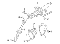 Image of Steering Column image for your 2009 Toyota Highlander 3.5L V6 A/T FWD Base Sport Utility 