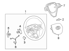 Diagram STEERING WHEEL & TRIM. for your 2020 TOYOTA LAND CRUISER