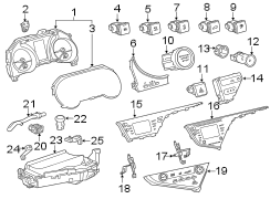 Image of Heads Up Display Assembly Bracket image for your 2018 TOYOTA CAMRY Hybrid SE Sedan 2.5L FULL HYBRID EV-GAS (FHEV) CVT