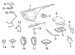 Image of Antenna. GPS. Navigation System. Satellite Radio. Antenna used for the GPS. image for your 2020 Toyota Camry  SE Nightshade Sedan 