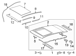 Diagram SUNROOF. for your TOYOTA CAMRY