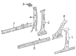 Image of Body B-Pillar Reinforcement (Lower) image for your Toyota Camry  