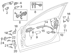 Image of Door Latch Cable (Front) image for your 2017 Toyota Sienna   