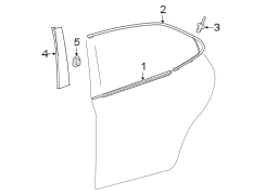 Image of Door Reveal Molding (Right, Rear, Upper) image for your 2023 Toyota Camry  Hybrid LE Sedan 