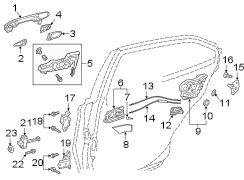 Image of Door Check (Rear) image for your 2011 Toyota Tacoma 4.0L V6 M/T 4WD Base Extended Cab Pickup Fleetside 