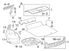 Image of Trunk Floor Storage Box (Rear, Lower). Trunk Floor Storage Box. image for your 2014 Toyota Prius Plug-In   