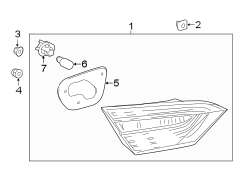 Image of Back Up Light Assembly (Right, Rear) image for your 2005 Toyota Sienna  XLE Limited Mini Passenger Van 