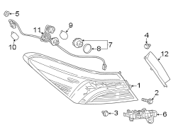 Image of Tail Light Socket (Rear) image for your 2015 Toyota 4Runner  Trail Sport Utility 