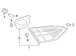 Image of Back Up Light Assembly (Rear) image for your 2007 Toyota Tacoma 4.0L V6 A/T RWD Base Extended Cab Pickup Fleetside 