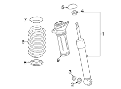 Diagram Rear suspension. Shocks & components. for your 2006 TOYOTA AVALON