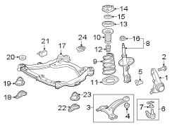 FRONT SUSPENSION. SUSPENSION COMPONENTS. Diagram