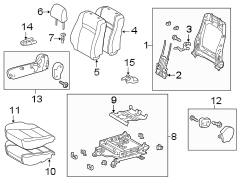 Diagram SEATS & TRACKS. PASSENGER SEAT COMPONENTS. for your TOYOTA FJ CRUISER