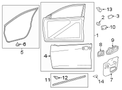 Diagram FRONT DOOR. DOOR & COMPONENTS. for your 2006 TOYOTA SEQUOIA