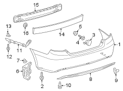 Diagram REAR BUMPER. BUMPER & COMPONENTS. for your TOYOTA CAMRY