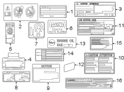 Image of Tire Information Label image for your 2021 Toyota Camry   