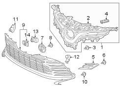 Image of Grille (Upper) image for your 2021 Toyota RAV4  Hybrid Limited Sport Utility 