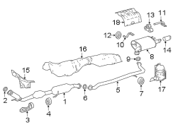 Image of Exhaust Muffler image for your 2014 Toyota Tundra  Limited Crew Cab Pickup Fleetside 