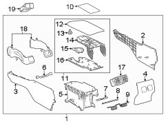 Image of Console Panel (Front) image for your 2015 Toyota Prius v   