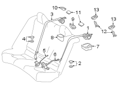 Image of Seat Belt Retractor Cover (Rear) image for your 2023 Toyota Corolla   